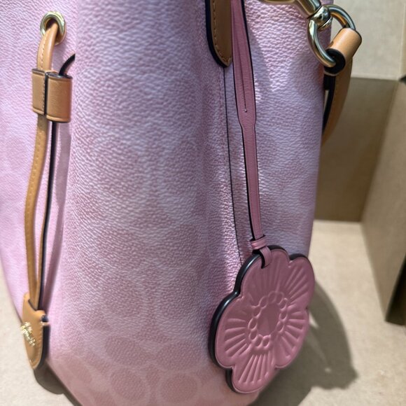 Coach Rowan Bucket Bag In Signature Canvas With Charms - Picture 5 of 9